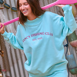 Oversized Terry Fishing Club Mockneck - Spearmint