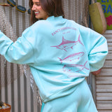 Oversized Terry Fishing Club Mockneck - Spearmint