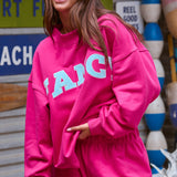 Oversized Terry Classic Mockneck - Hibiscus Pink