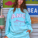 Oversized Terry Classic Graphic Mockneck - Spearmint
