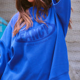 (PREORDER) Waffle Short Sleeve Mockneck - Cobalt Blue