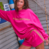 OVERSIZED TERRY SPORT MOCKNECK