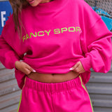 Terry Comfort Short - Hibiscus Pink/Lime Stripe