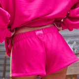 Terry Comfort Short - Hibiscus Pink/Lime Stripe