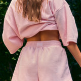 (PREORDER) Classic Waffle Shorts - Baby Pink