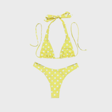 Triangle Polka Dot Bikini Swim Set - Daffodil Polka Dot