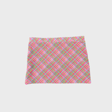 Spring Garden Plaid Swim Skirt - Pink Multi