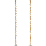 Dainty Linear Crystal Earrings: Clear Crystal with 18k Gold Plating