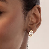 Crystal Luxe Mini Studs: Clear Crystal with 18k Gold Plating / One Size