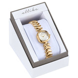 Metal Moderna Bracelet Watch in Gold: Mother of Pearl Dial with Gold