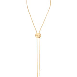 Liquid Luxe Bolo Necklace: 18k Gold Plated