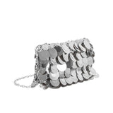 Gillie Leather Crossbody Bag - Silver