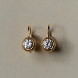 Hart Bezel Drop Earrings