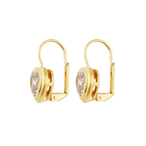 Hart Bezel Heart Drop Earrings