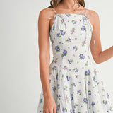 Zuri Bubble Hem Mini Dress - Lt Blue