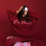 Fancy Fleece Wide Leg Sweatpants - Peppermint