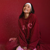 Fancy Fleece Wide Leg Sweatpants - Peppermint