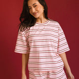 Fancy Button Shorts - Candy Cane Stripes
