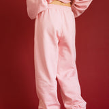 Fancy Fleece Cuffed Leg Sweatpants - Gumdrop
