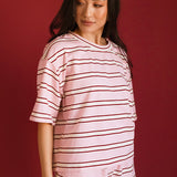 Fancy Button Shorts - Candy Cane Stripes