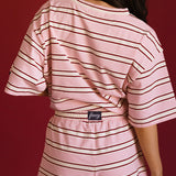 Fancy Button Shorts - Candy Cane Stripes