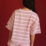 Fancy Button Shorts - Candy Cane Stripes