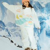 Fancy Fleece Cuffed Leg Sweatpants - Snow White