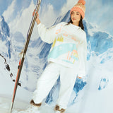 Fancy Fleece Cuffed Leg Sweatpants - Snow White