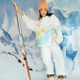 Fancy Fleece Cuffed Leg Sweatpants - Snow White