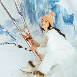 Fancy Fleece Cuffed Leg Sweatpants - Snow White