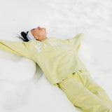 Fancy Oversized Fleece Mockneck - Alpine Lime