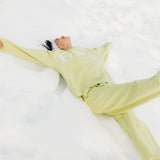 Fancy Oversized Fleece Mockneck - Alpine Lime