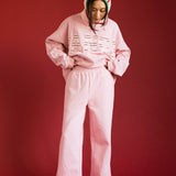 Fancy Fleece Wide Leg Sweatpants - Gumdrop