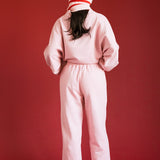 Fancy Fleece Wide Leg Sweatpants - Gumdrop