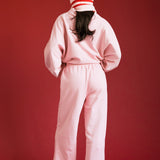 Fancy Fleece Wide Leg Sweatpants - Gumdrop