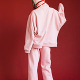 Fancy Fleece Wide Leg Sweatpants - Gumdrop