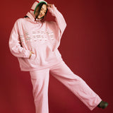 Fancy Fleece Wide Leg Sweatpants - Gumdrop