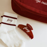 (PREORDER) Something Fancy Inside Makeup Bag - Rich Burgundy