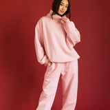 Fancy Fleece Cuffed Leg Sweatpants - Gumdrop