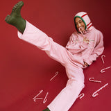 Fancy Fleece Wide Leg Sweatpants - Gumdrop