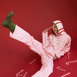 Fancy Fleece Wide Leg Sweatpants - Gumdrop