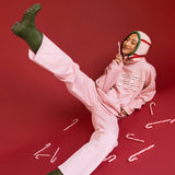 Fancy Fleece Wide Leg Sweatpants - Gumdrop