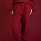 Fancy Fleece Cuffed Leg Sweatpants - Peppermint