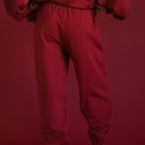 Fancy Fleece Cuffed Leg Sweatpants - Peppermint