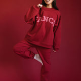 Fancy Fleece Cuffed Leg Sweatpants - Peppermint