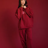 Fancy Fleece Cuffed Leg Sweatpants - Peppermint