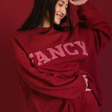 Fancy Fleece Wide Leg Sweatpants - Peppermint