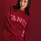 Fancy Fleece Wide Leg Sweatpants - Peppermint