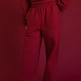 Fancy Fleece Wide Leg Sweatpants - Peppermint
