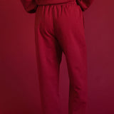 Fancy Fleece Wide Leg Sweatpants - Peppermint